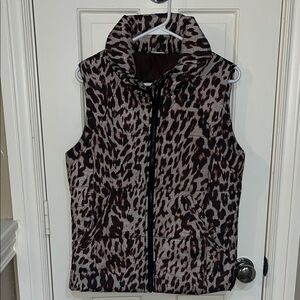 CAbi Brown Animal Print Vest